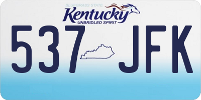 KY license plate 537JFK