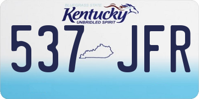 KY license plate 537JFR