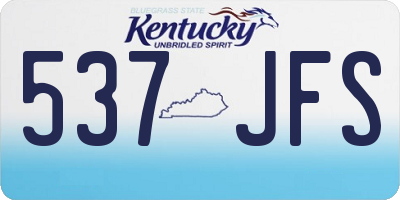 KY license plate 537JFS