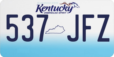 KY license plate 537JFZ