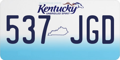 KY license plate 537JGD