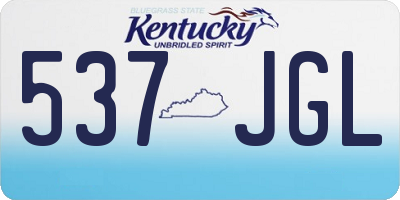 KY license plate 537JGL