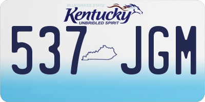KY license plate 537JGM