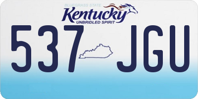 KY license plate 537JGU