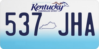 KY license plate 537JHA