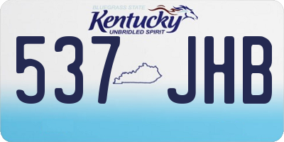 KY license plate 537JHB