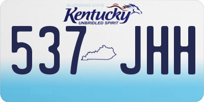 KY license plate 537JHH