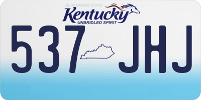 KY license plate 537JHJ
