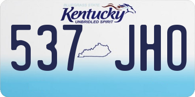 KY license plate 537JHO
