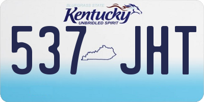 KY license plate 537JHT