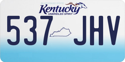 KY license plate 537JHV