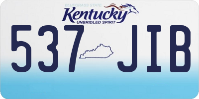KY license plate 537JIB