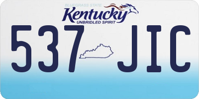 KY license plate 537JIC