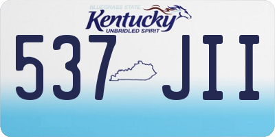 KY license plate 537JII