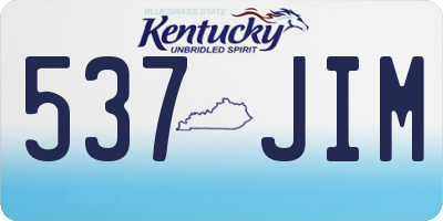 KY license plate 537JIM