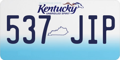 KY license plate 537JIP
