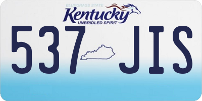 KY license plate 537JIS