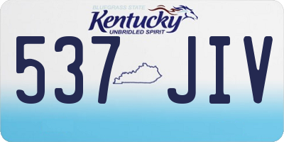 KY license plate 537JIV