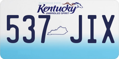 KY license plate 537JIX