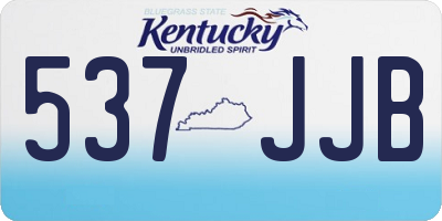 KY license plate 537JJB