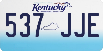 KY license plate 537JJE