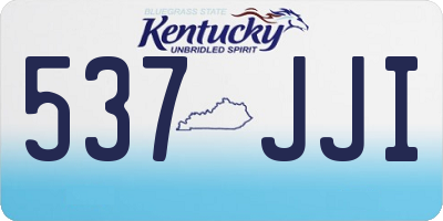 KY license plate 537JJI