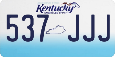 KY license plate 537JJJ