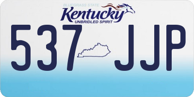 KY license plate 537JJP