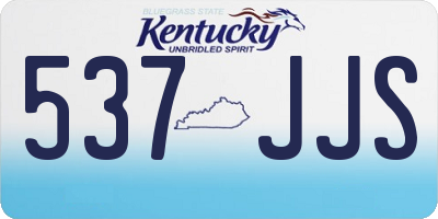 KY license plate 537JJS