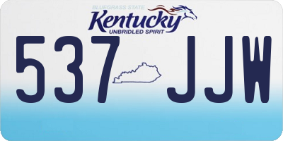 KY license plate 537JJW