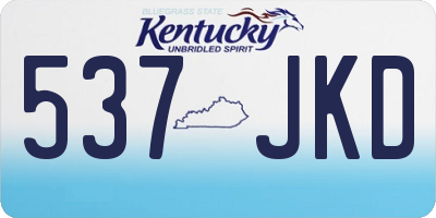 KY license plate 537JKD