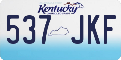 KY license plate 537JKF