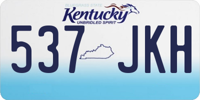 KY license plate 537JKH