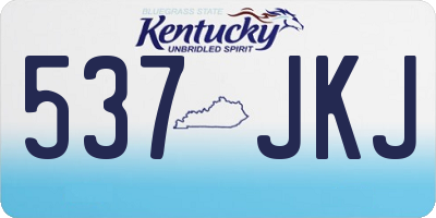 KY license plate 537JKJ