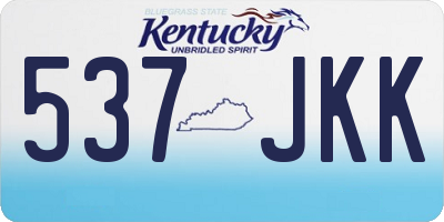 KY license plate 537JKK