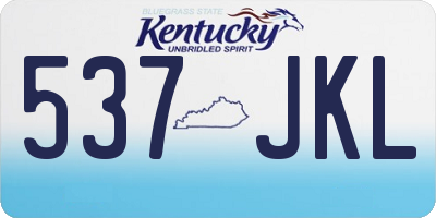 KY license plate 537JKL