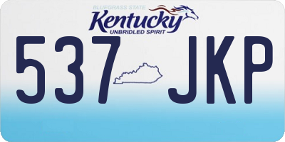 KY license plate 537JKP