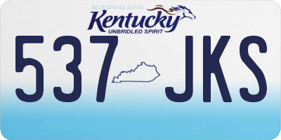 KY license plate 537JKS