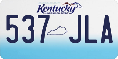 KY license plate 537JLA
