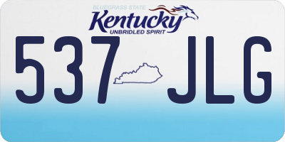 KY license plate 537JLG