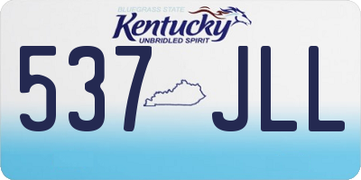 KY license plate 537JLL