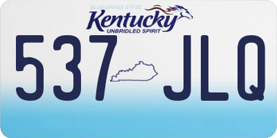 KY license plate 537JLQ