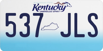 KY license plate 537JLS
