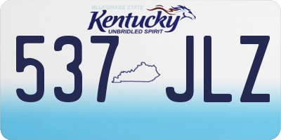 KY license plate 537JLZ