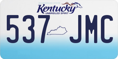 KY license plate 537JMC