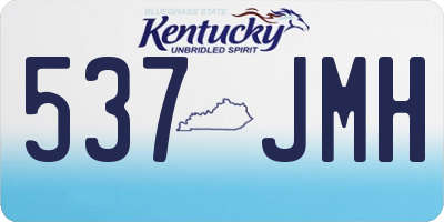 KY license plate 537JMH