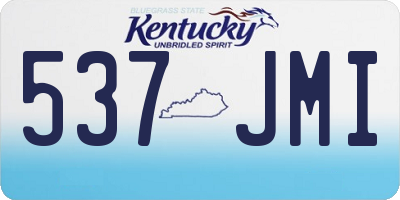 KY license plate 537JMI