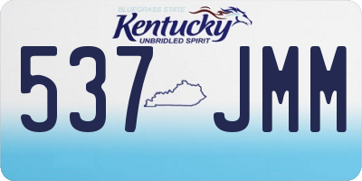 KY license plate 537JMM