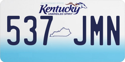 KY license plate 537JMN