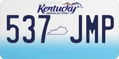 KY license plate 537JMP